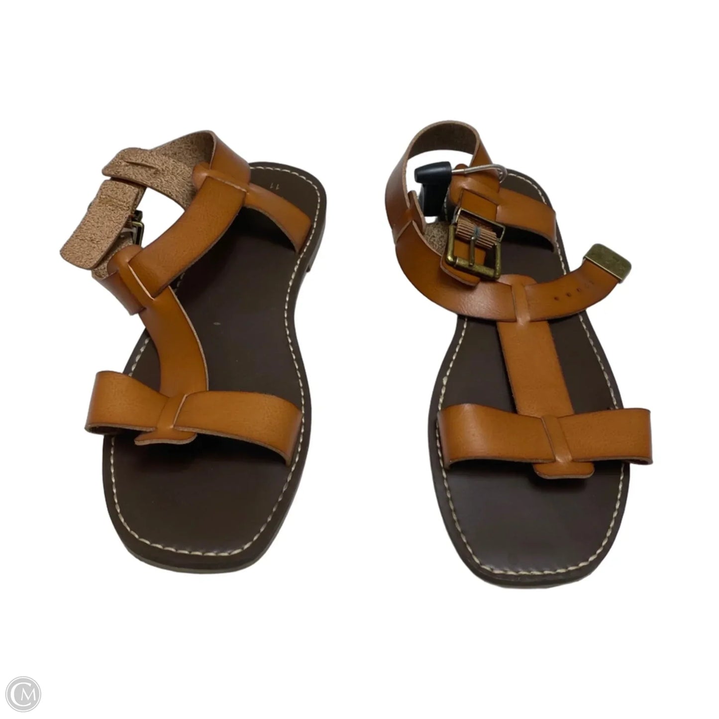 Sandals Flats By Time And Tru In Brown, Size: 11