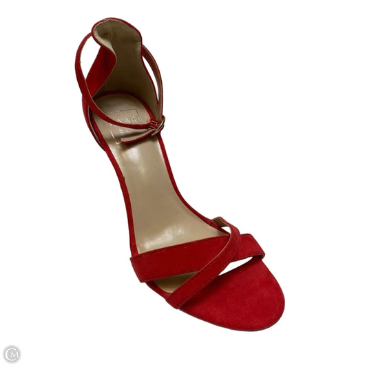 Sandals Heels Stiletto By Kaari Blue In Red, Size: 7.5