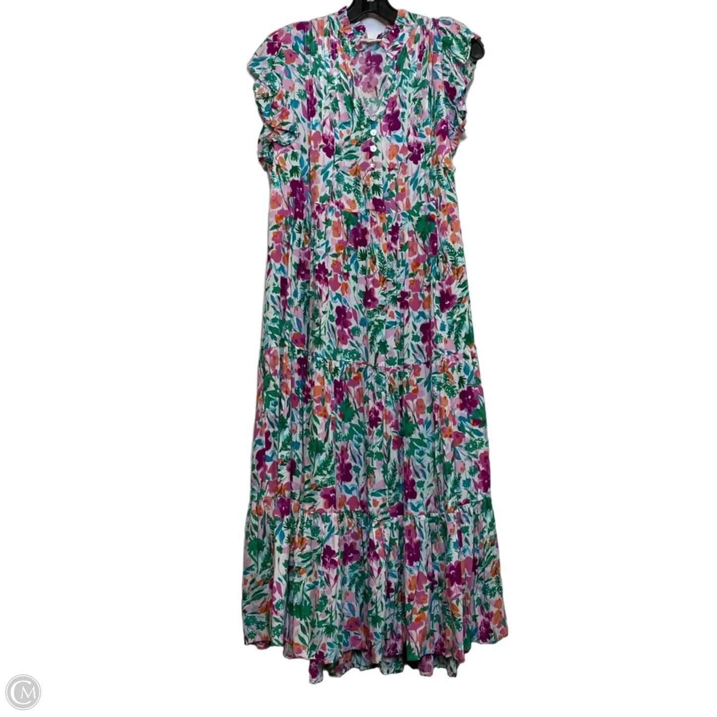 Dress Casual Maxi By Clothes Mentor In Pink & Purple, Size: M