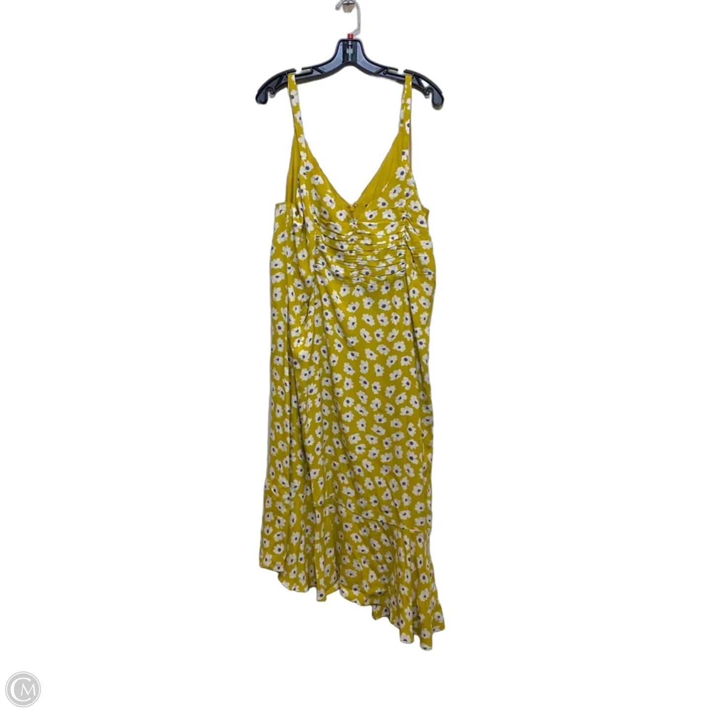 Dress Casual Short By Sugar Lips In Yellow, Size: 3x