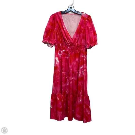 Dress Casual Maxi By Shein In Pink & Red, Size: 1x