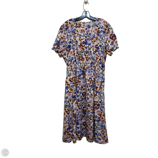 Dress Casual Midi By Shein In Blue & Purple, Size: 1x