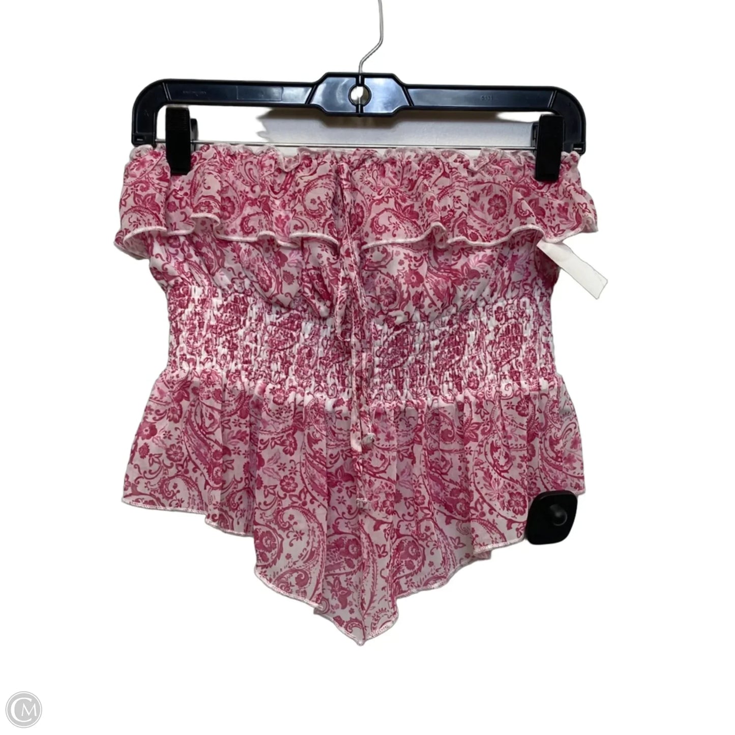 Top Sleeveless By Madden Girl In Pink & White, Size: S