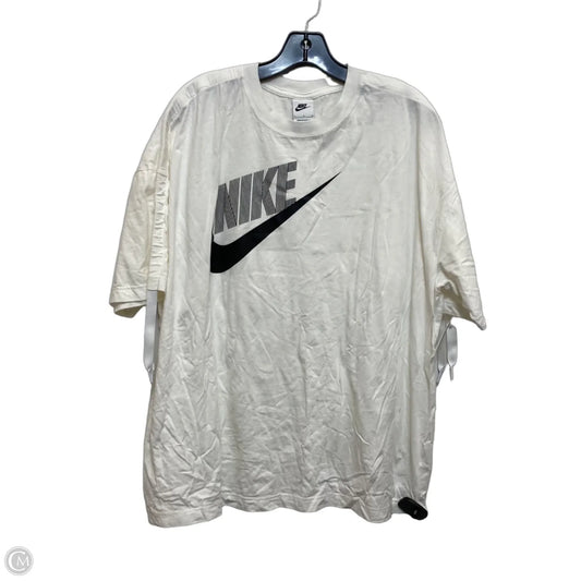 Athletic Top Short Sleeve By Nike Apparel In White, Size: L