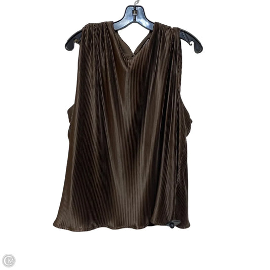 Top Sleeveless By Express In Brown, Size: Xl