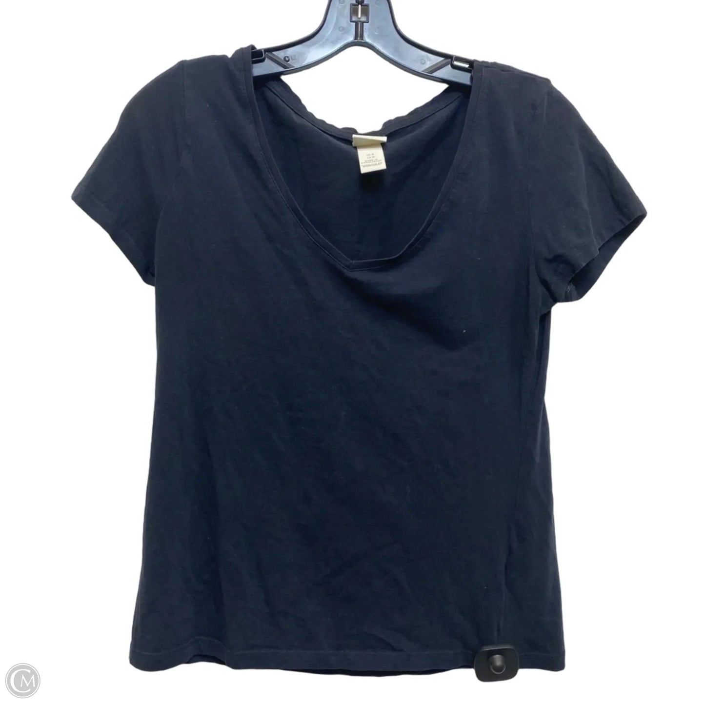 Top Short Sleeve By H&m In Black, Size: M