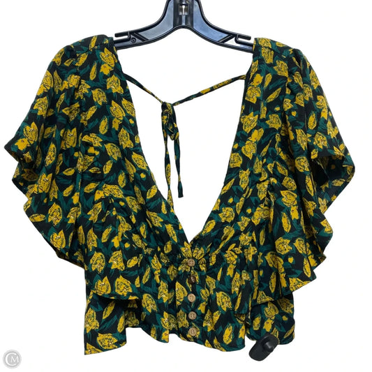 Top Short Sleeve By episode In Black & Yellow, Size: L