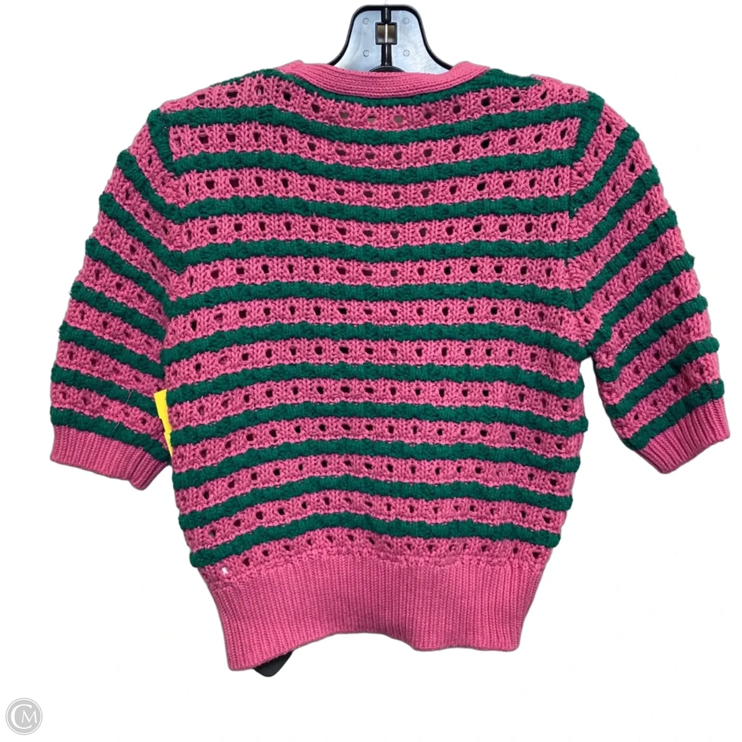 Sweater Short Sleeve By Zara In Green & Pink, Size: S