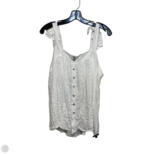 Top Sleeveless By Jane And Delancey In White, Size: S