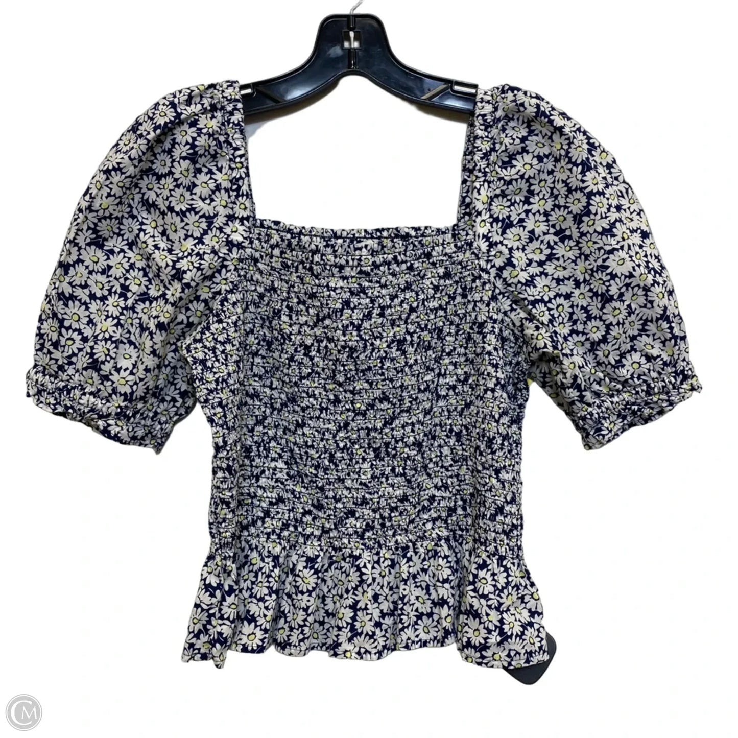 Top Short Sleeve By J. Crew In Blue & White, Size: S