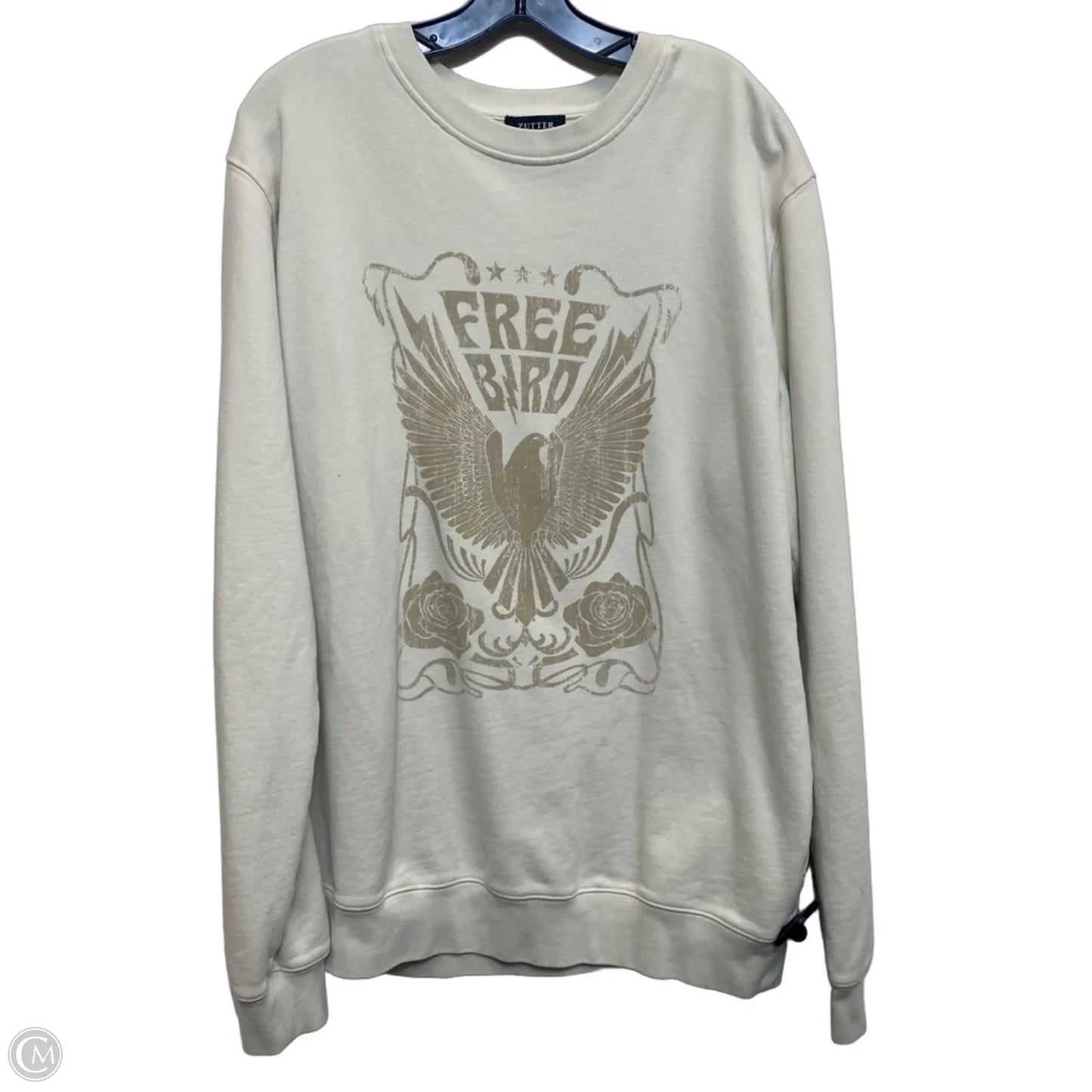 Sweatshirt Crewneck By Zutter In Cream, Size: L