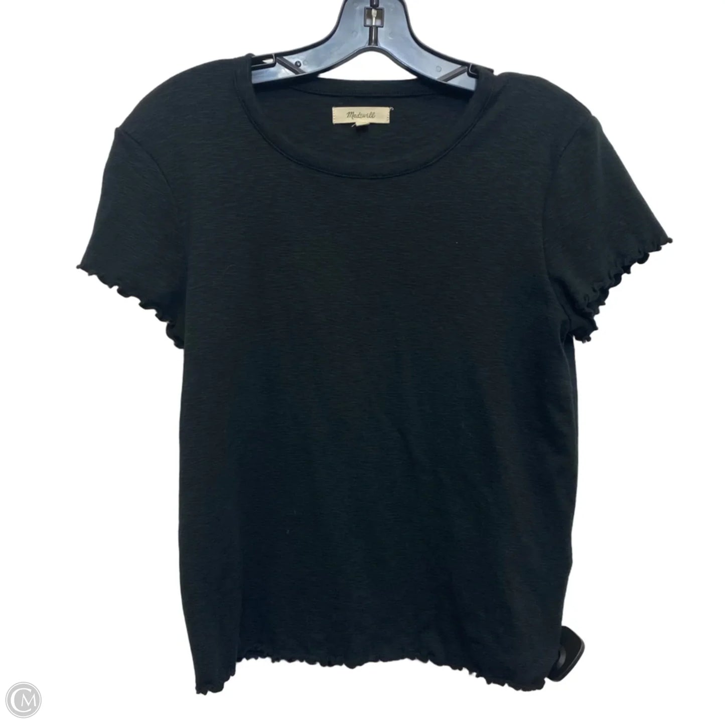 Top Short Sleeve Basic By Madewell In Black, Size: M