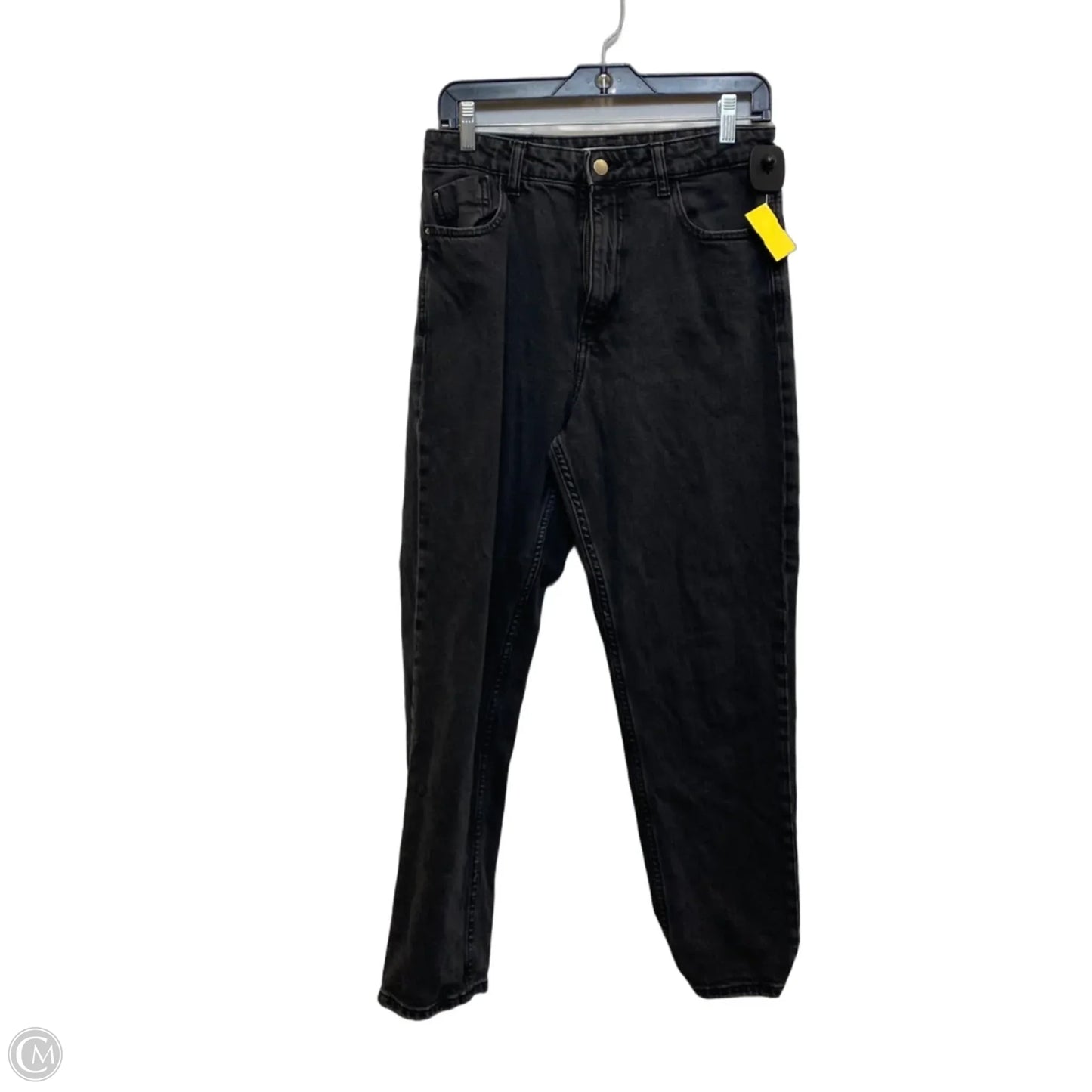 Jeans Straight By Zara In Black Denim, Size: M