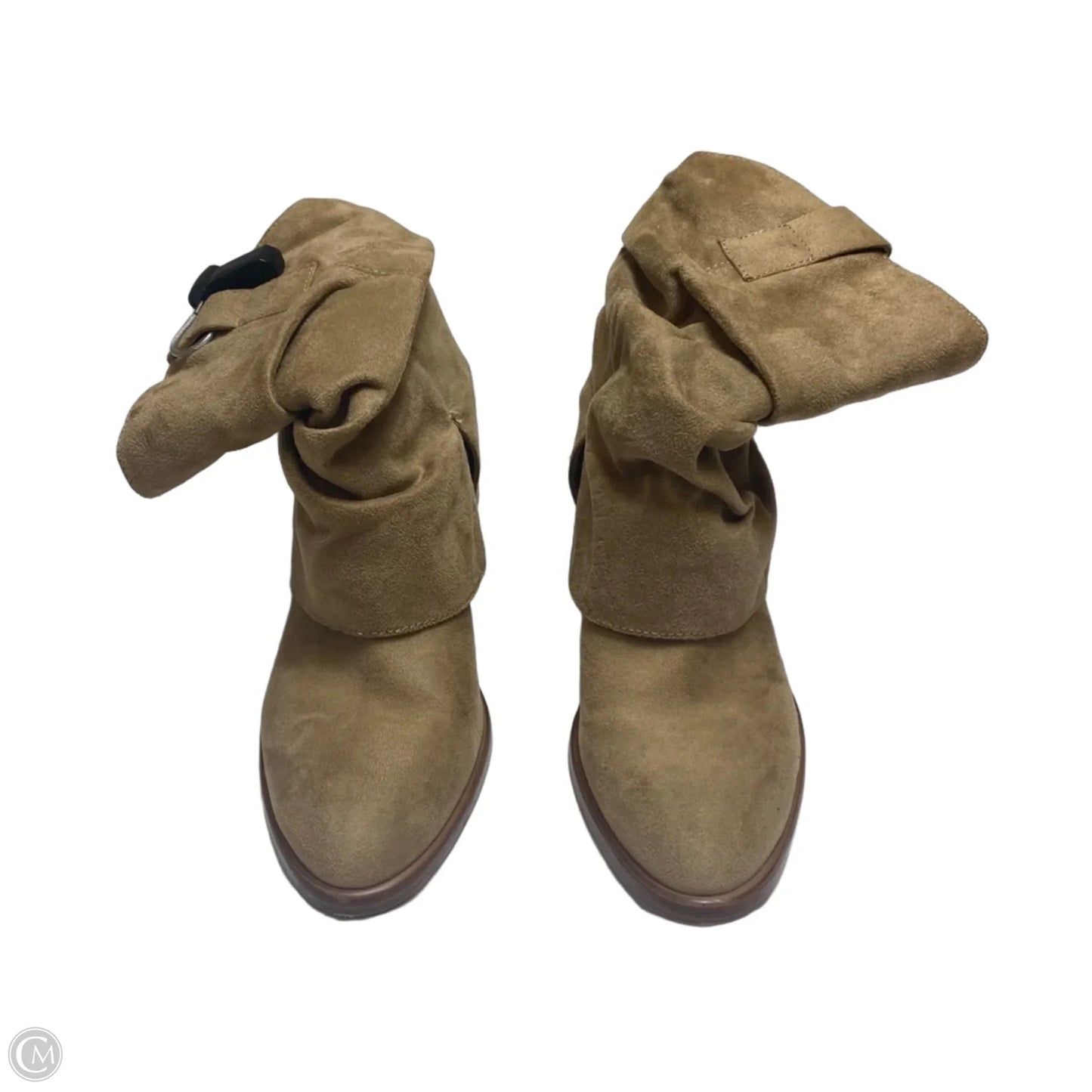Boots Ankle Heels By Marc Fisher In Tan, Size: 7.5