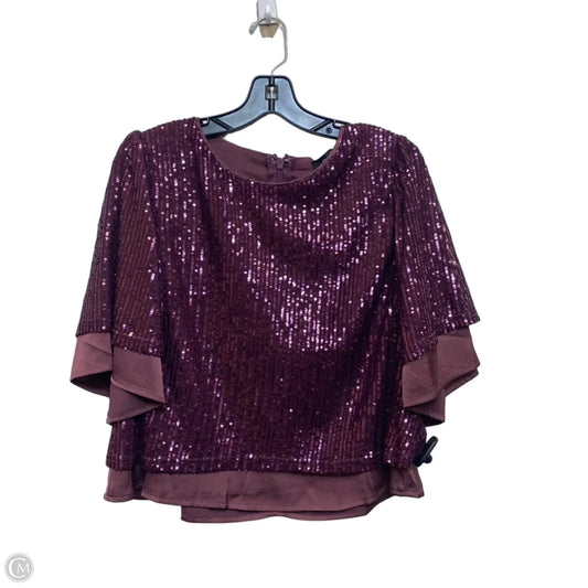 Top Short Sleeve By Gigio In Purple, Size: L
