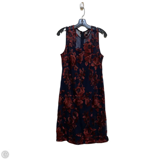 Dress Casual Short By Donna Ricco In Blue Red & White, Size: M
