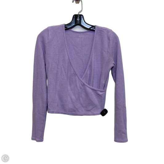 Top Long Sleeve By Aerie In Purple, Size: S