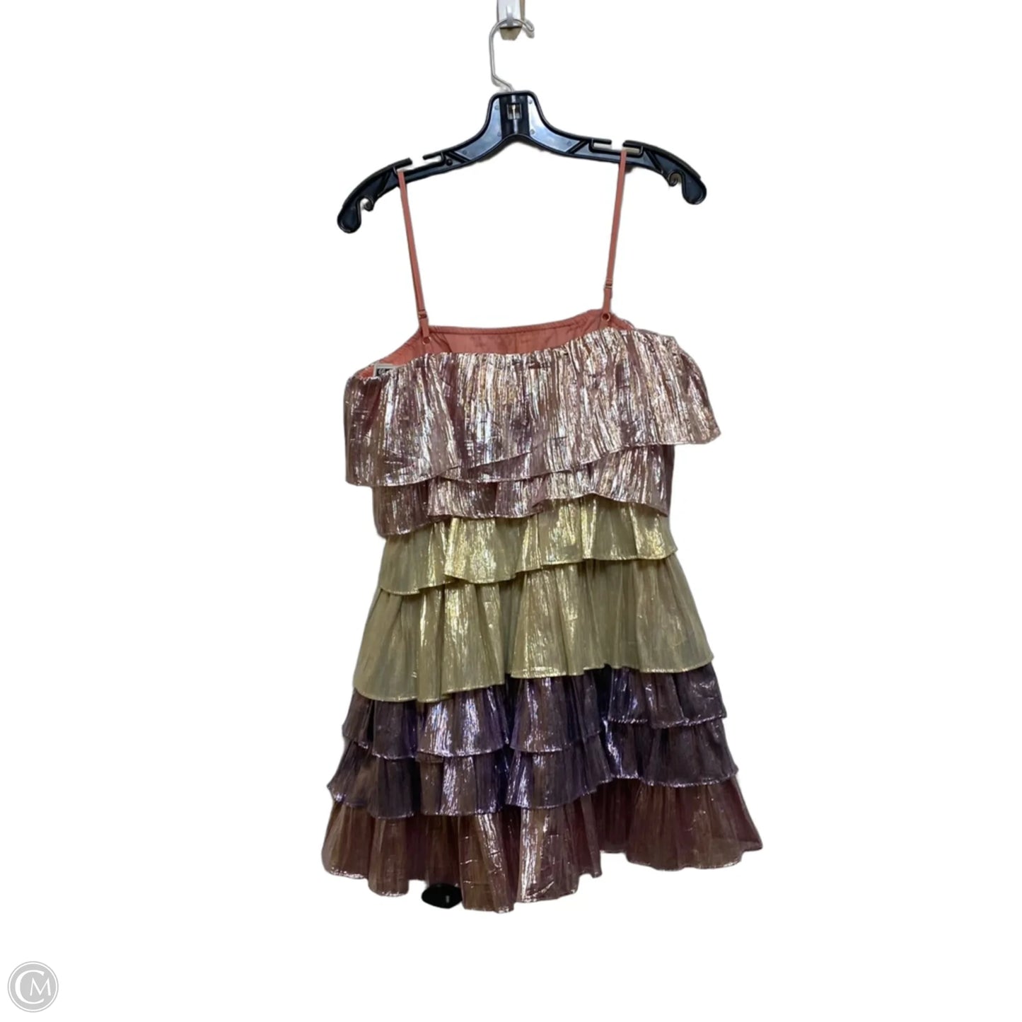 Dress Party Short By Collective In Purple & Yellow, Size: S