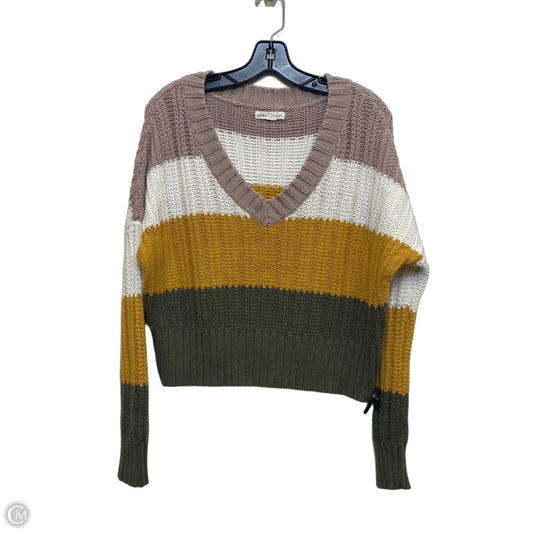 Sweater By Aeropostale In Green & Pink, Size: S