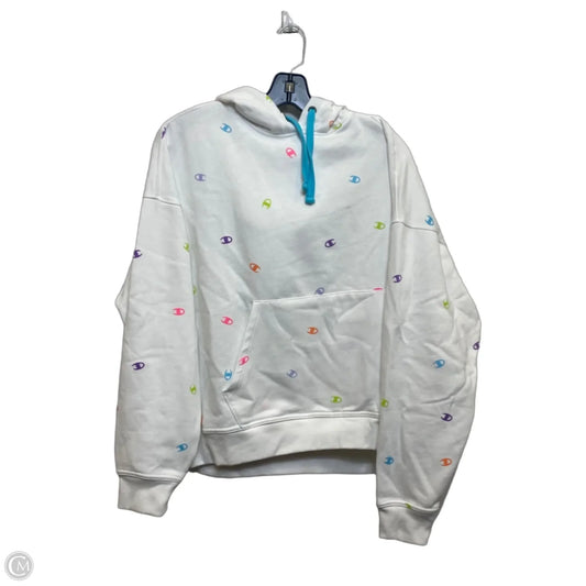 Athletic Sweatshirt Hoodie By Champion In White, Size: Xl