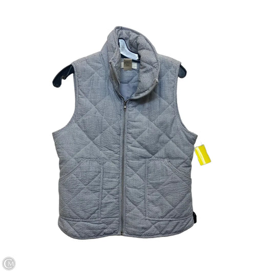 Vest Puffer & Quilted By Peach Love Cream California In Blue & White, Size: S