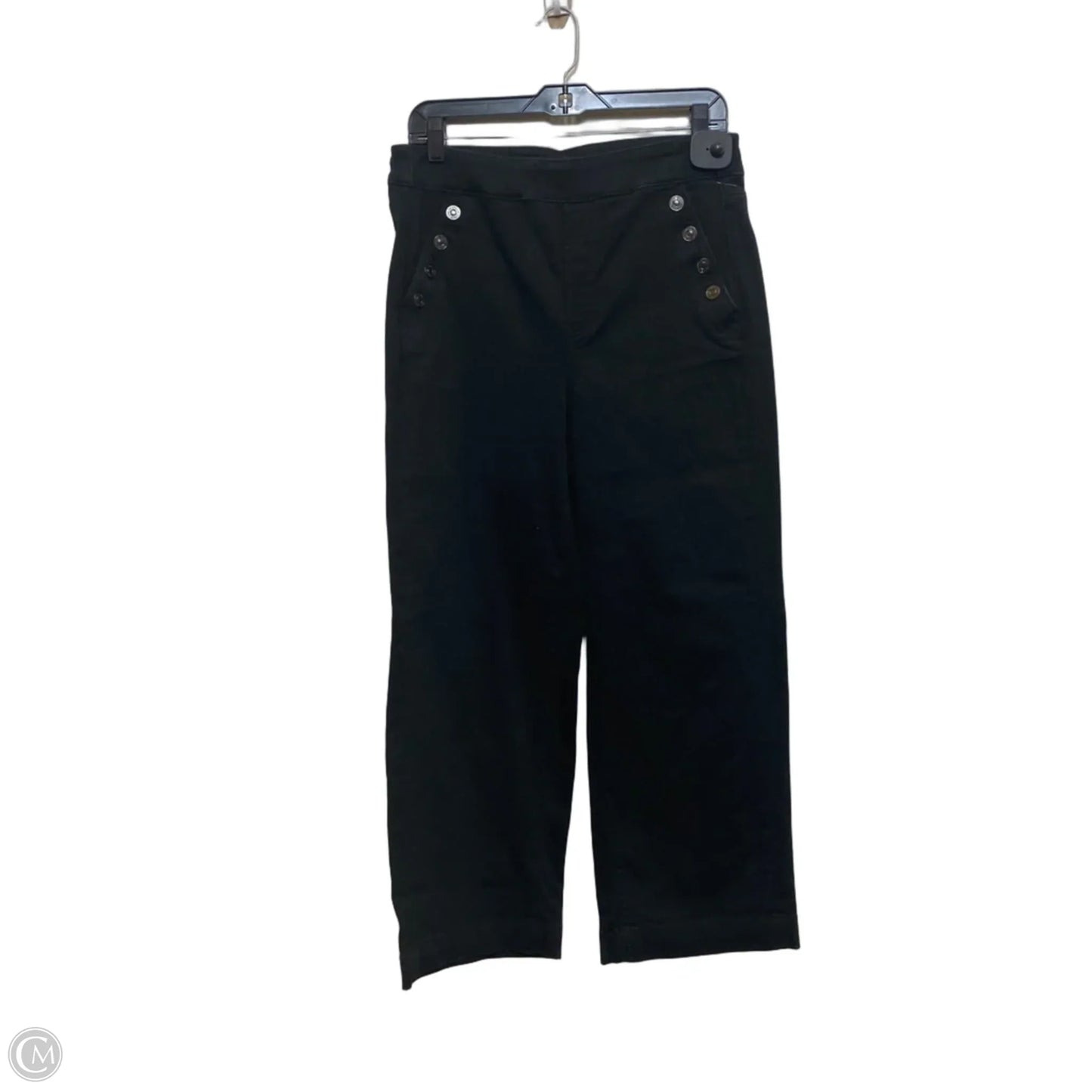 Jeans Wide Leg By Chicos In Black Denim, Size: 8