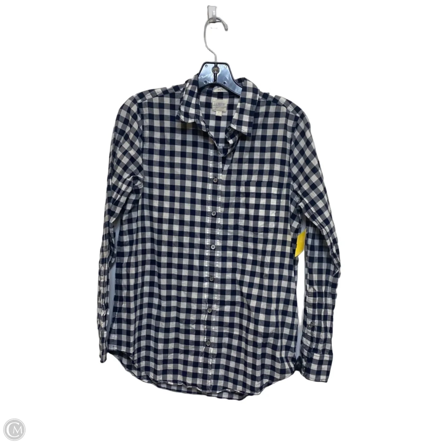 Top Long Sleeve By J. Crew In Blue & White, Size: S