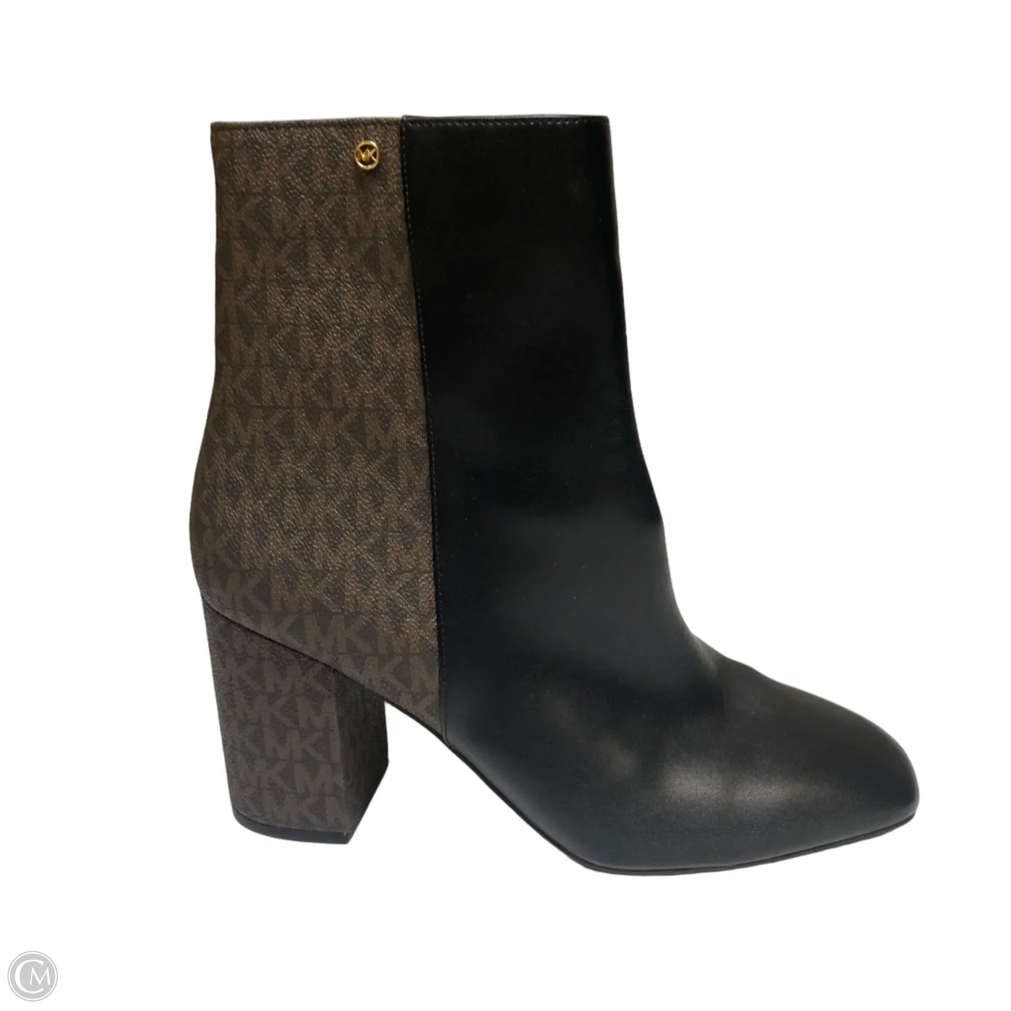 Boots Ankle Heels By Michael By Michael Kors In Black & Brown, Size: 9.5