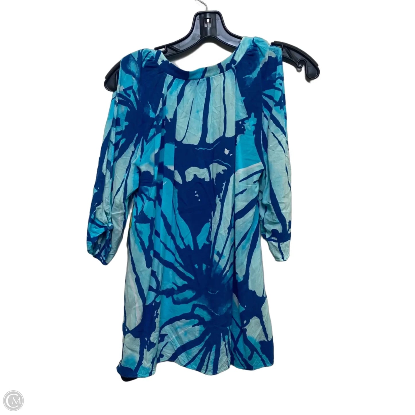 Top 3/4 Sleeve Designer By Lilly Pulitzer In Blue, Size: S