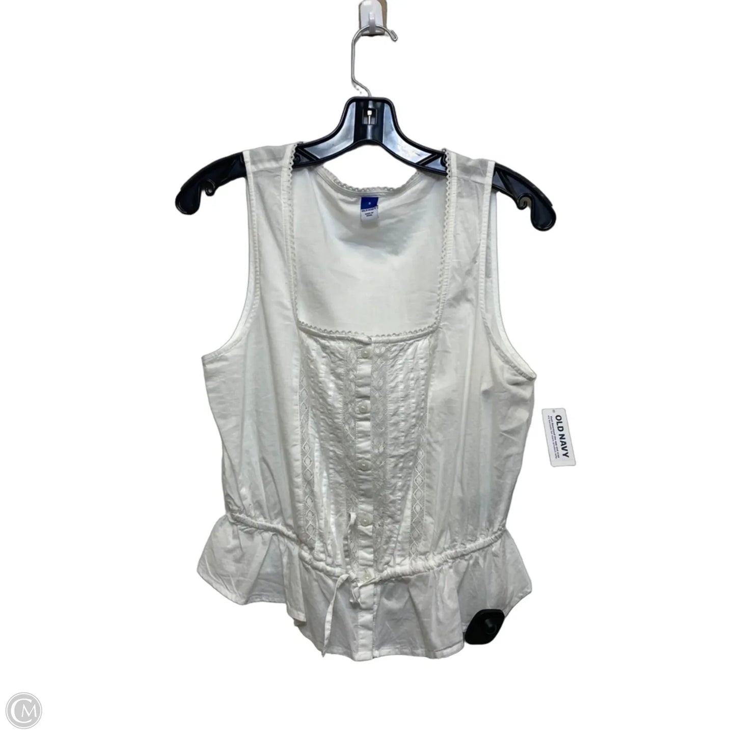 Top Sleeveless By Old Navy In White, Size: S