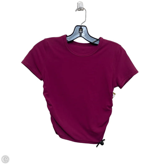 Athletic Top Short Sleeve Designer By Lululemon In Purple, Size: Xs