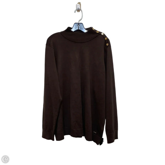 Sweater By Calvin Klein In Brown, Size: Xl