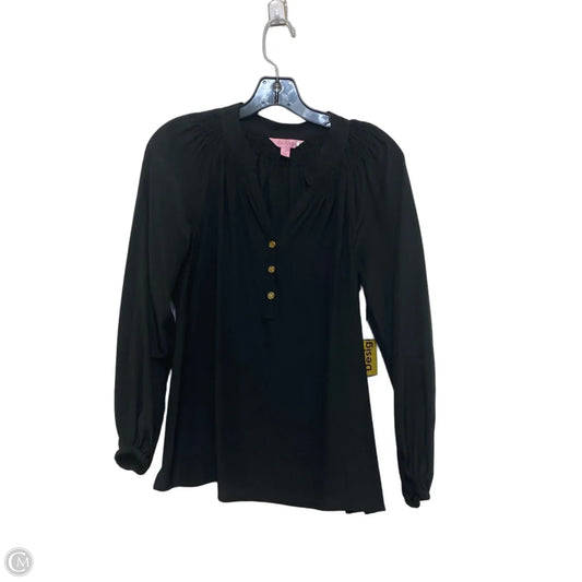 Top Long Sleeve Designer By Lilly Pulitzer In Black, Size: Xs