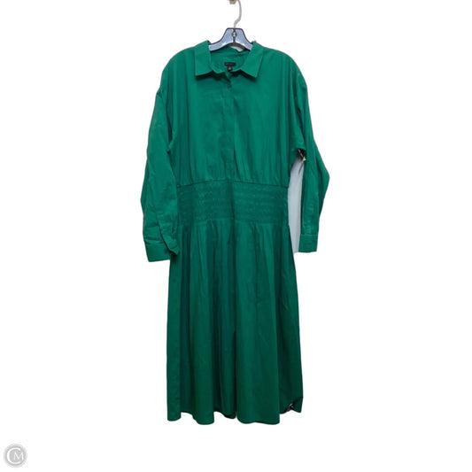Dress Casual Maxi By Ann Taylor In Green, Size: L
