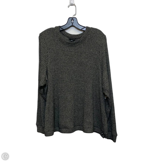Top Long Sleeve By Torrid In Black & Grey, Size: 2x