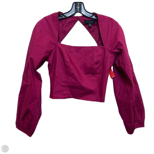 Top Long Sleeve By Banana Republic In Purple, Size: Xs