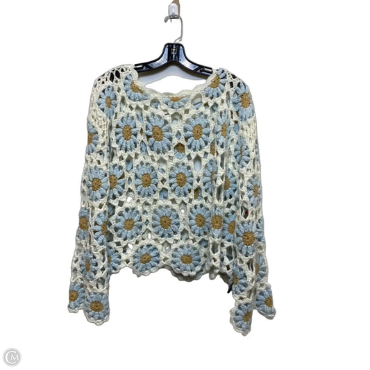 Top Long Sleeve By Arula In Blue & White, Size: 2x