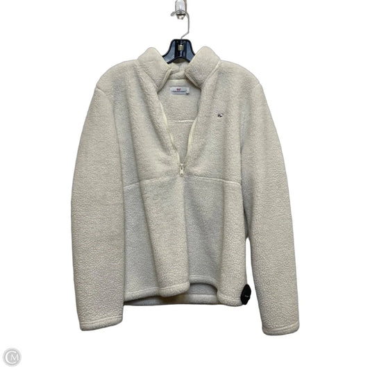 Jacket Fleece By Vineyard Vines In Cream, Size: L