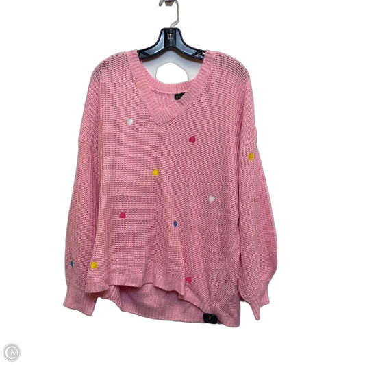 Sweater By Whats Next In Pink, Size: 1x