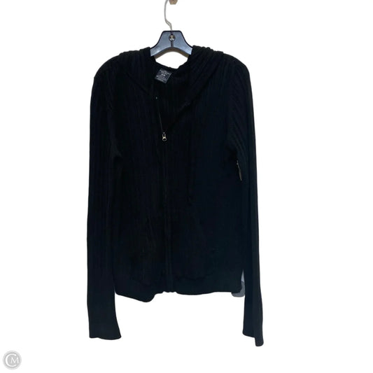 Sweater Cardigan By Faded Glory In Black, Size: Xl