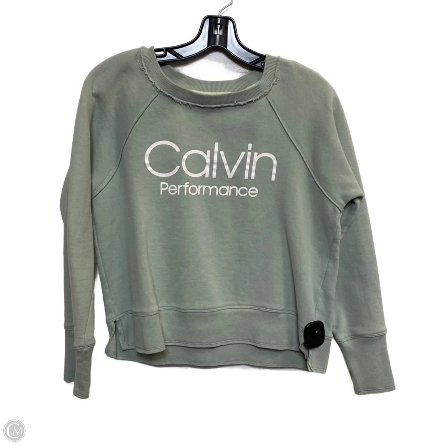 Sweatshirt Crewneck By Calvin Klein In Green, Size: S