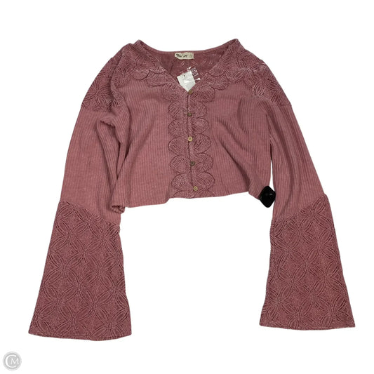 Top Long Sleeve By New In In Pink, Size: L