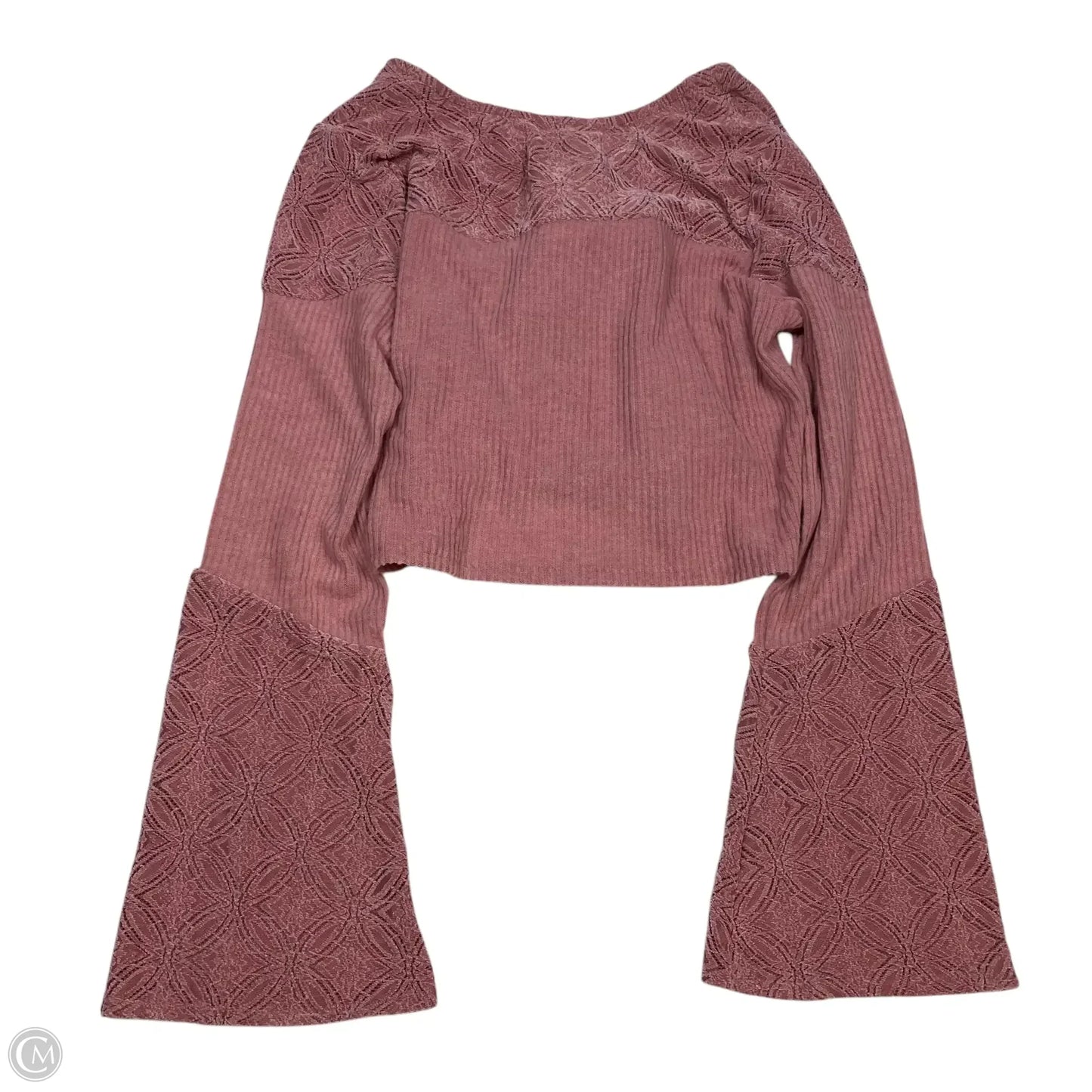 Top Long Sleeve By New In In Pink, Size: L