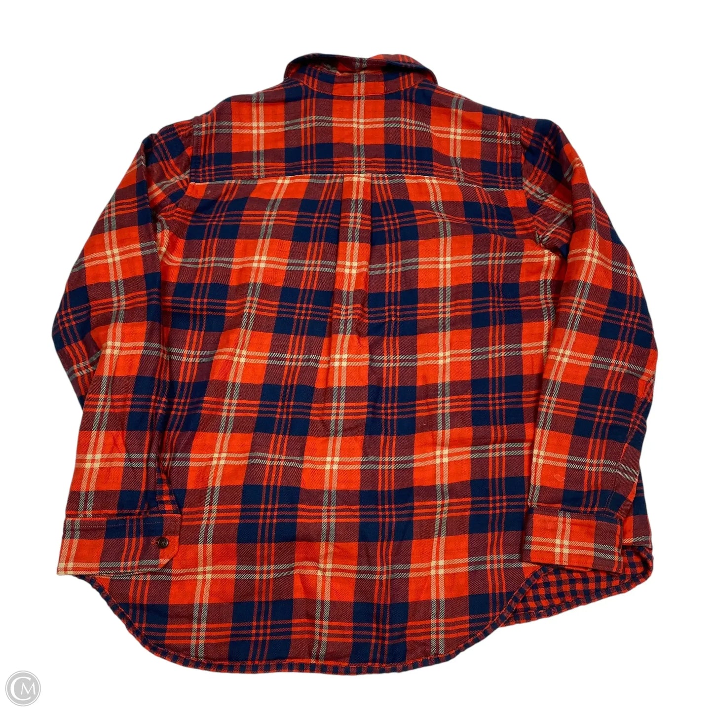 Top Long Sleeve By Madewell In Blue & Red, Size: Xs