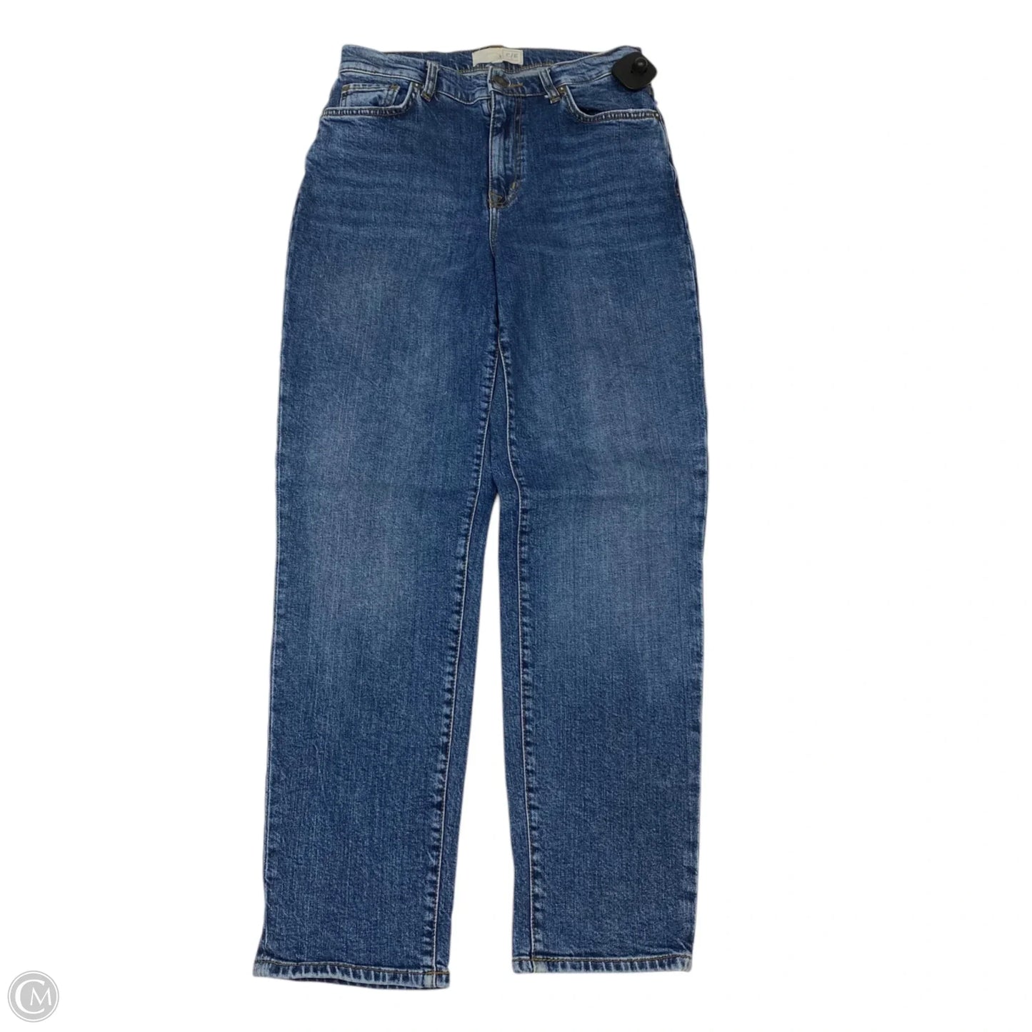 Jeans Straight By Current Elliott In Blue Denim, Size: 2