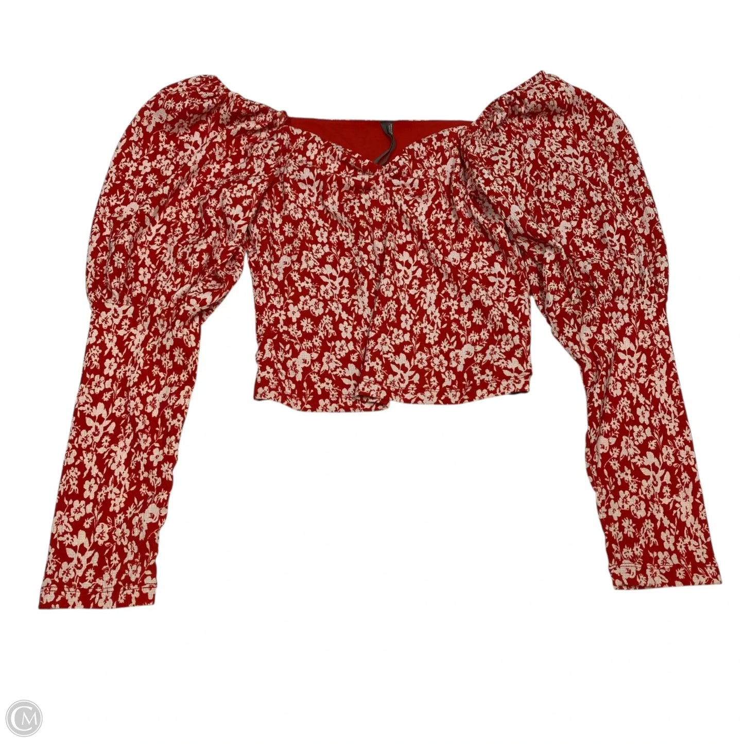 Top Long Sleeve By Anthropologie In Red, Size: L