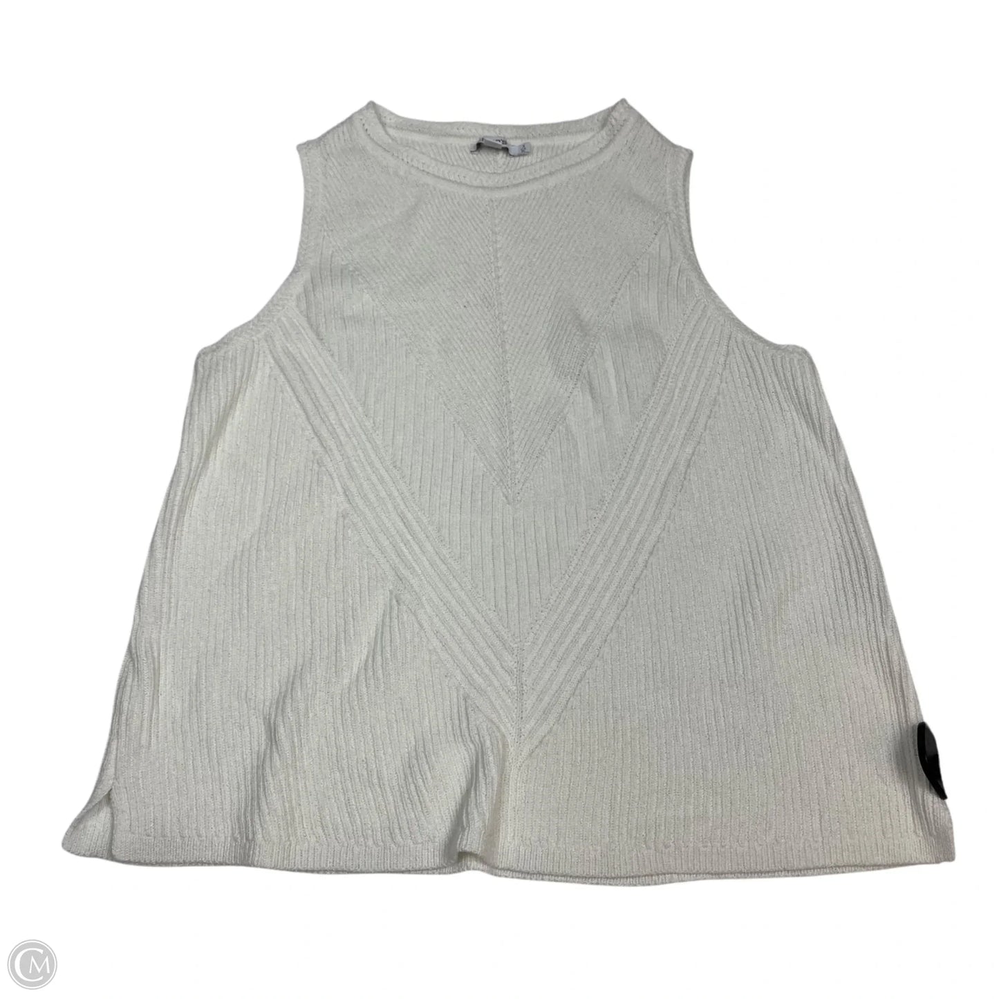 Vest Sweater By Chicos In White, Size: Xl