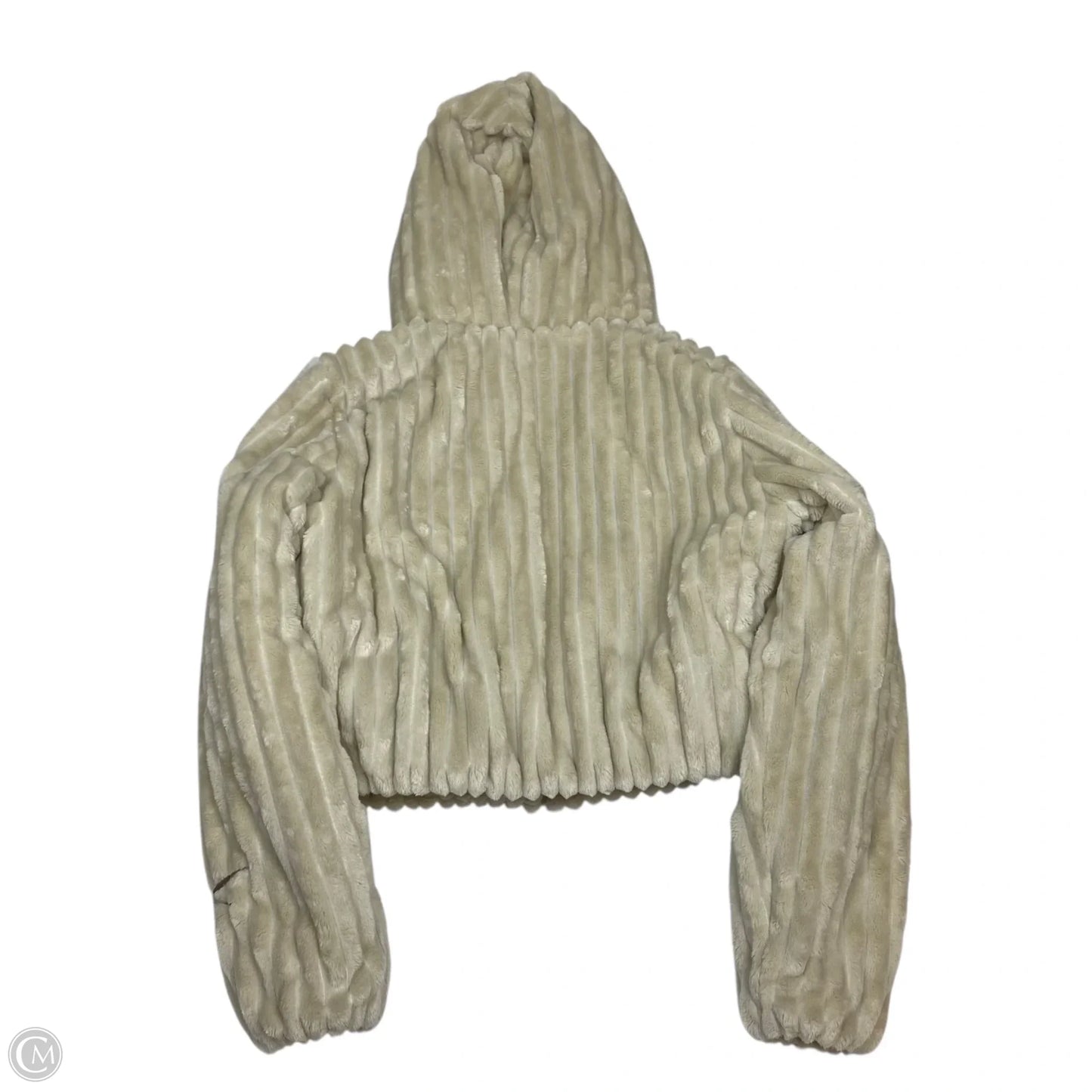Jacket Faux Fur & Sherpa By Reebok In Cream, Size: M