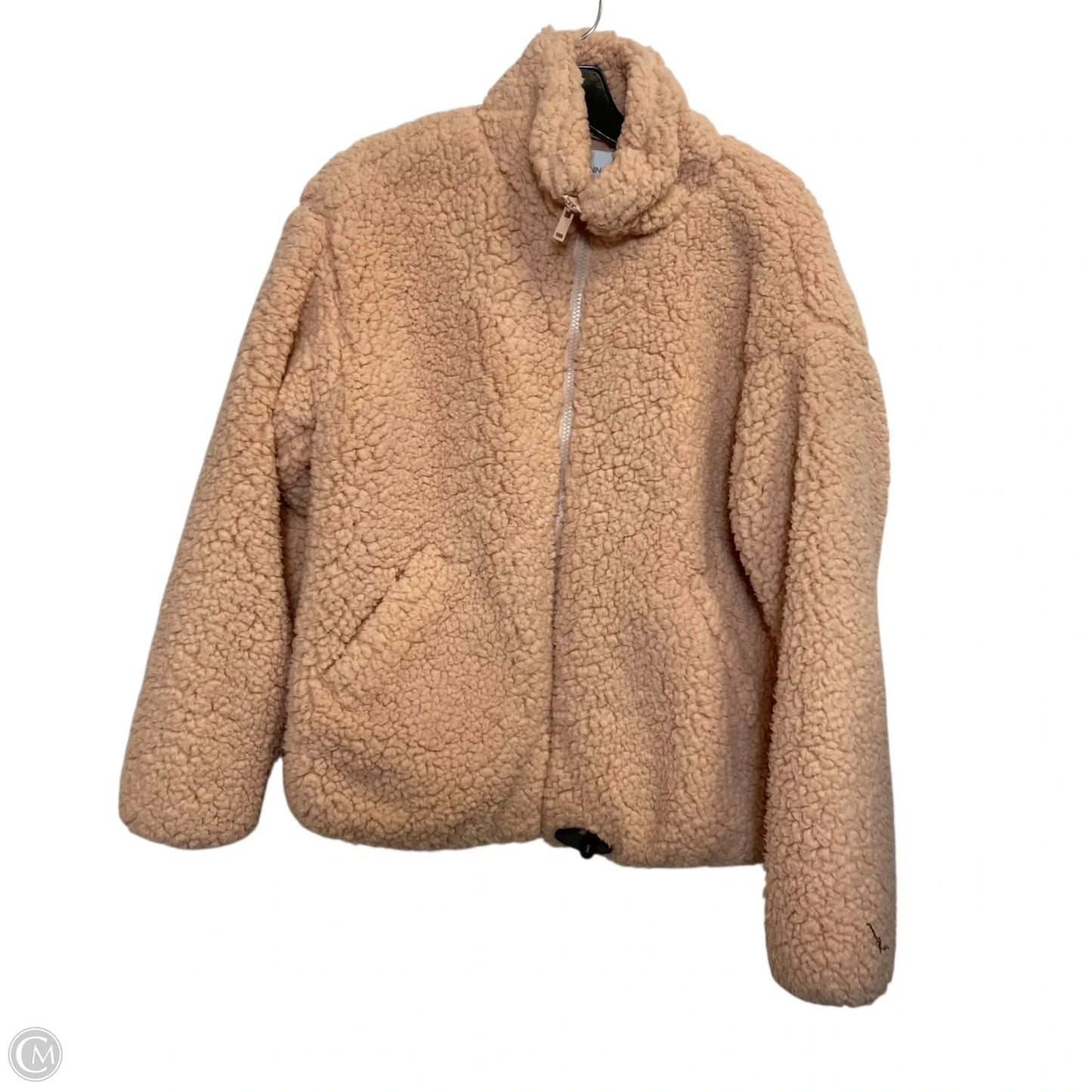 Jacket Faux Fur & Sherpa By Nine West In Peach, Size: Xs