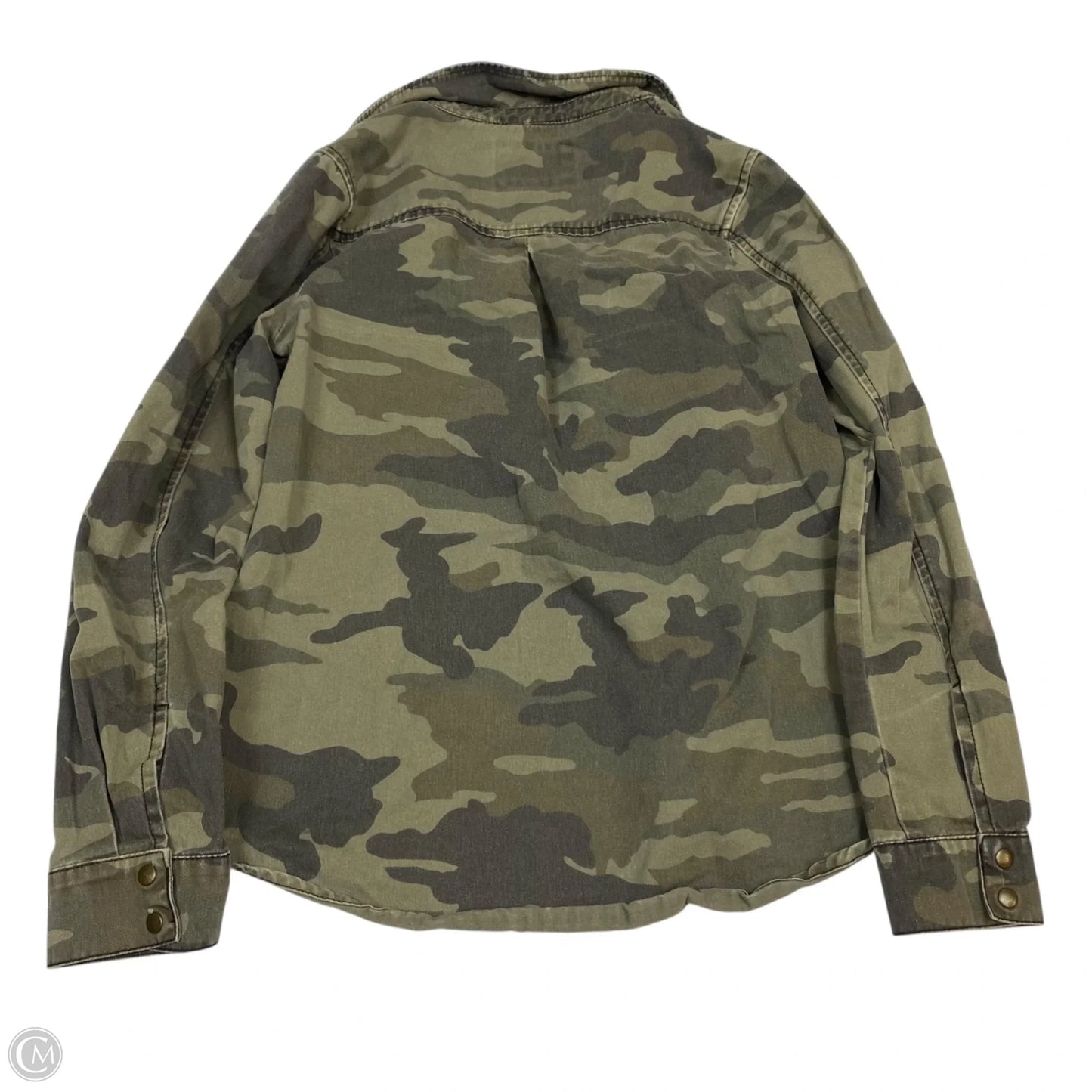 Top Long Sleeve By Forever 21 In Camouflage Print, Size: M
